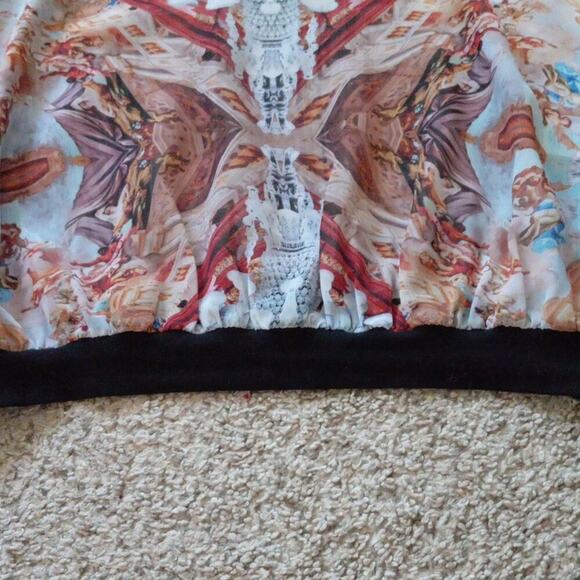 CLOVER CANYON medium sheer abstract top, $178.00 - Picture 6 of 6